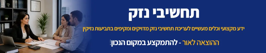תחשיבי נזק ידע מקצועי וכלים מעשיים לעריכת תחשיבי נזק מדוייקים ומקיפים בתביעת נזיקין