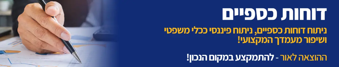 דוחות כספיים ניתוח דוחות כספיים, ניתוח פיננסי ככלי משפטי ושיפור מעמדך המקצועי!